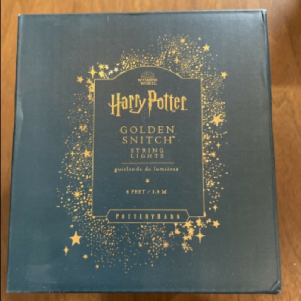 NIB Harry Potter Pottery Barn Golden Snitch Christmas String Lights NEW